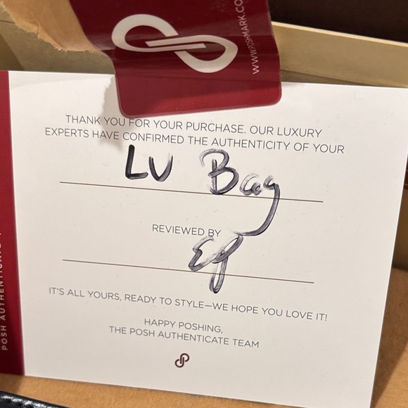 Louis Vuitton Navy Blue Embossed Bag - Picture 13 of 13